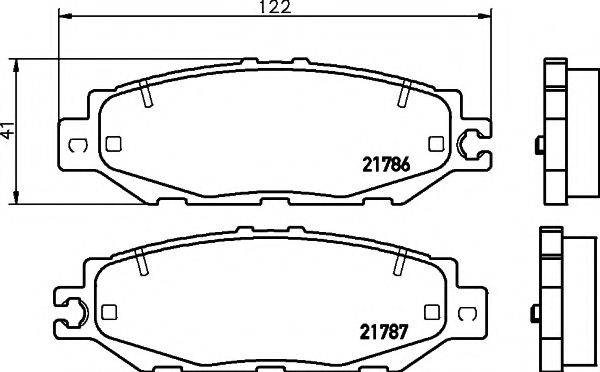 LEXUS 0449250030 Комплект гальмівних колодок, дискове гальмо