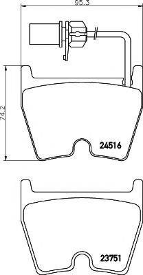 VW 420698151C Комплект гальмівних колодок, дискове гальмо