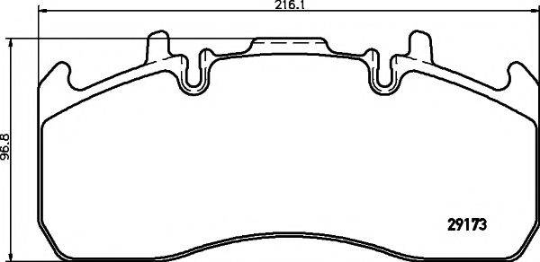 MERITOR MDP 5102 Комплект гальмівних колодок, дискове гальмо