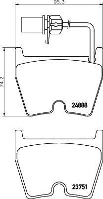 AUDI 8T0698151B Комплект гальмівних колодок, дискове гальмо