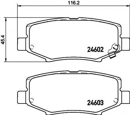 TEXTAR 24602 Комплект гальмівних колодок, дискове гальмо
