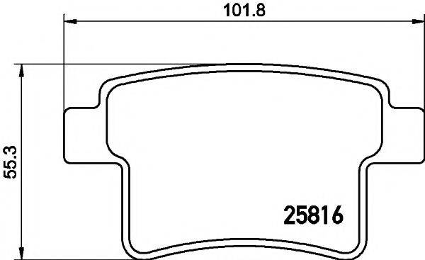 BUICK 9009355 Комплект гальмівних колодок, дискове гальмо