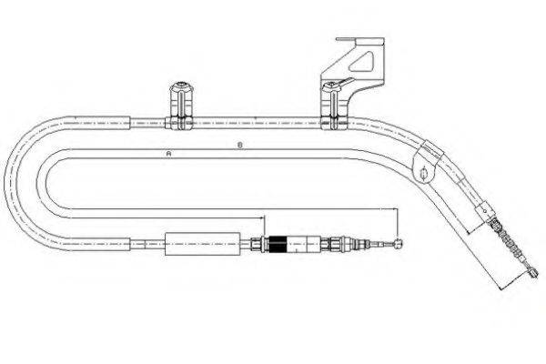 AUDI 4B0609722J Трос, стоянкова гальмівна система