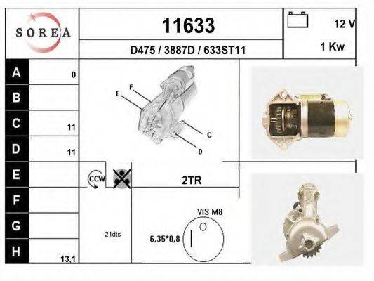 DA SILVA 040886 Стартер