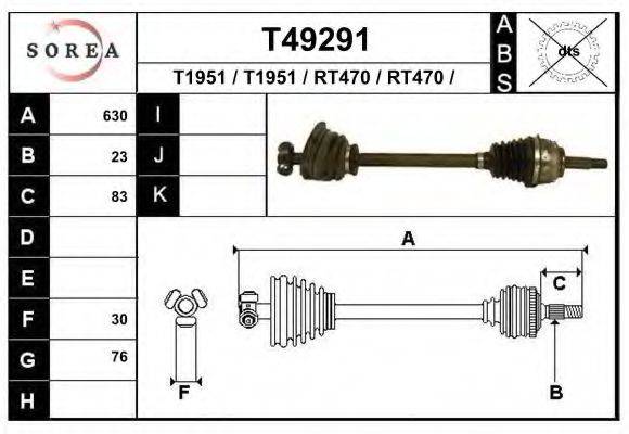 SERCORE 21773 Шарнір, приводний вал