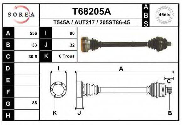 EKG 922521 Приводний вал
