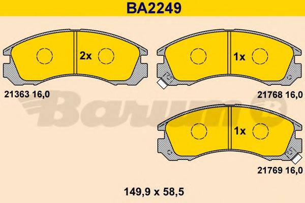 BARUM 21768 Комплект гальмівних колодок, дискове гальмо