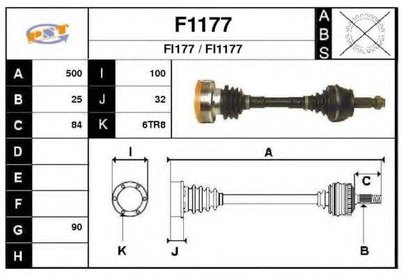 SNRA 100680 Приводний вал
