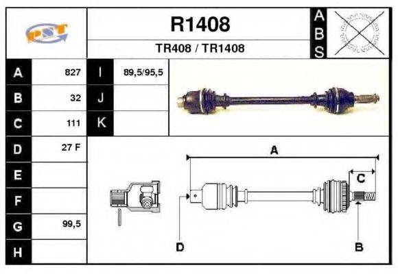 SNRA 38077 Приводний вал