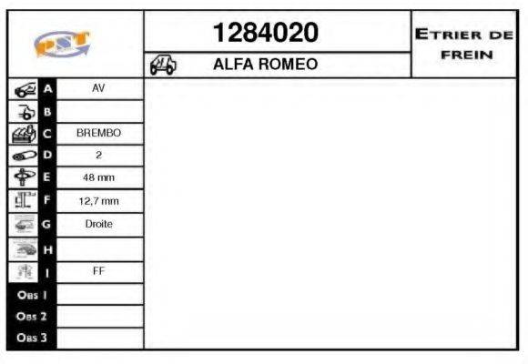 SNRA 1284020 Гальмівний супорт