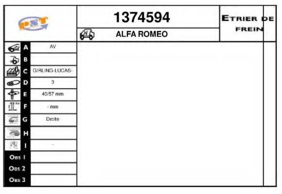 SNRA 1374594 Гальмівний супорт