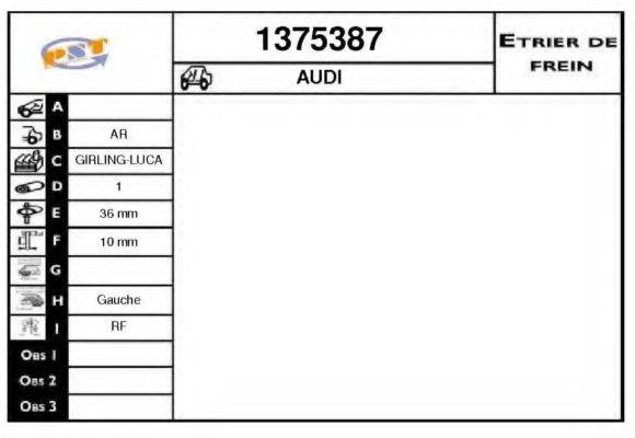 SNRA 1375387 Гальмівний супорт