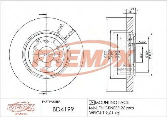 NISSAN 40206-ZS60A гальмівний диск