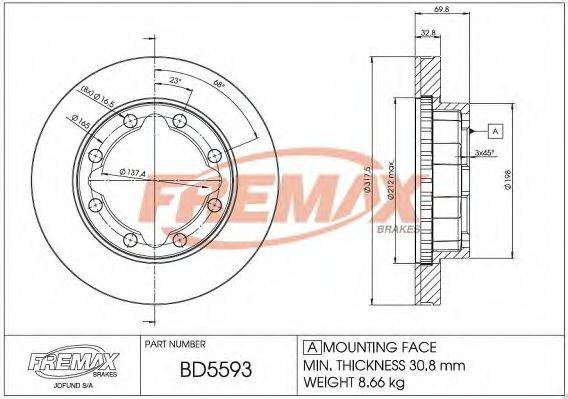 CHEVROLET 15564913 гальмівний диск
