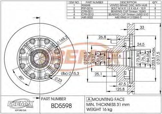 FREMAX BD-5598