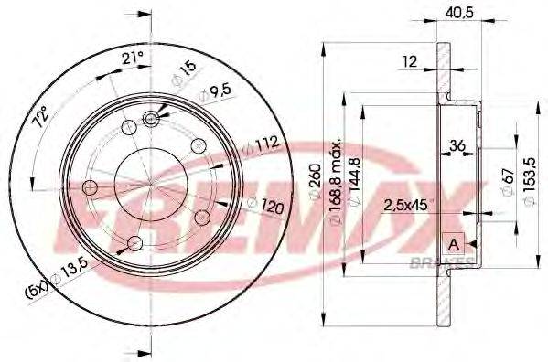 FREMAX BD0112 гальмівний диск
