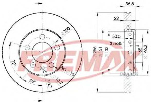 KAWE 38122 гальмівний диск