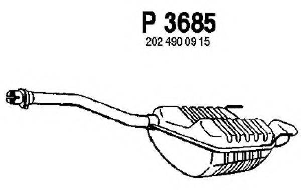 FENNO 3685 Глушник вихлопних газів кінцевий