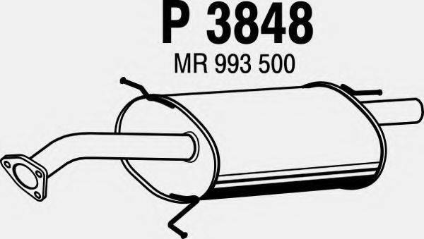 FENNO 3848 Глушник вихлопних газів кінцевий