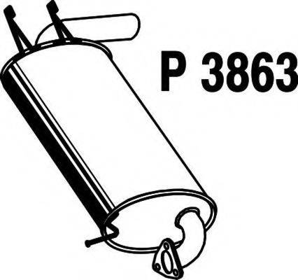 FENNO 3863 Глушник вихлопних газів кінцевий