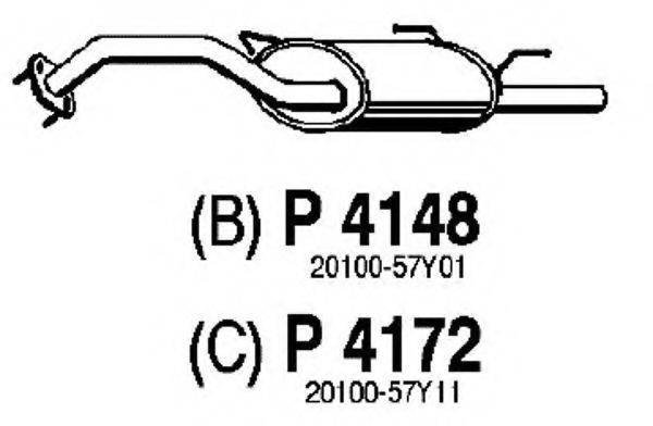 FENNO 4148 Глушник вихлопних газів кінцевий