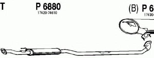 FENNO 6880 Середній глушник вихлопних газів