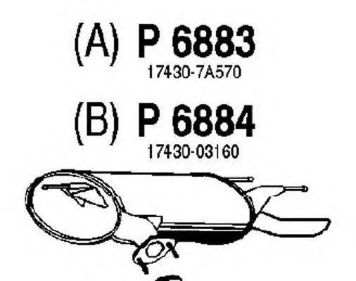 FENNO 6883 Глушник вихлопних газів кінцевий