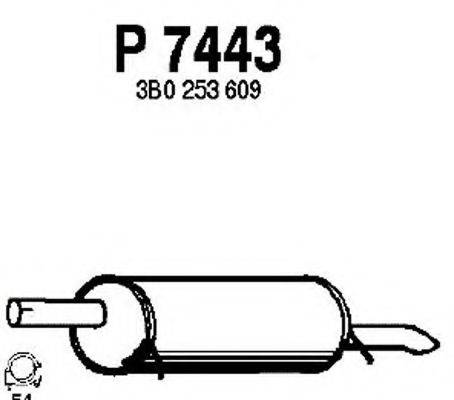 FENNO 7443 Глушник вихлопних газів кінцевий