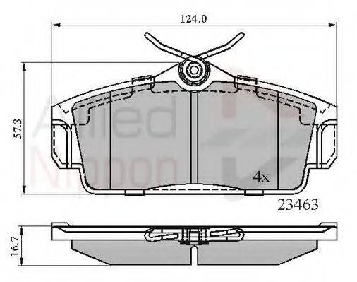 COMLINE 23463 Комплект гальмівних колодок, дискове гальмо