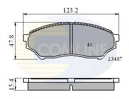 COMLINE CBP0826 Комплект гальмівних колодок, дискове гальмо