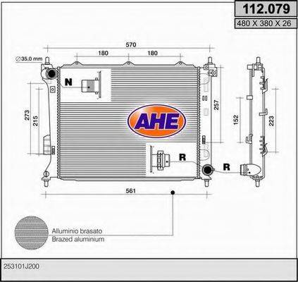 AHE 112079 Радіатор, охолодження двигуна