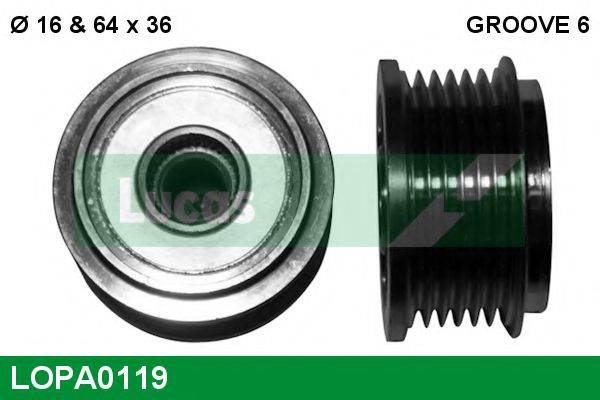 LUCAS ENGINE DRIVE 1581844 Механізм вільного ходу генератора
