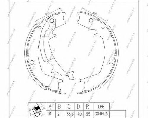 NPS BBS6447 Комплект гальмівних колодок