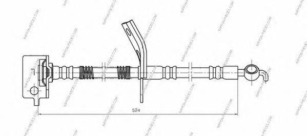 NPS SL 1090 Гальмівний шланг