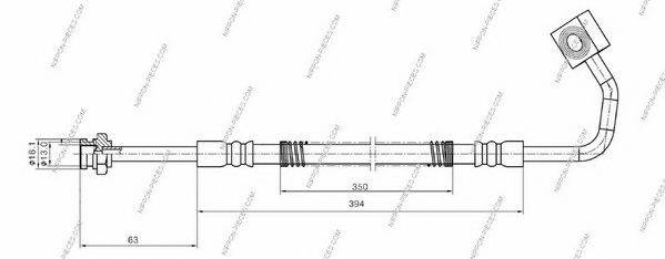 NPS SL 4163 Гальмівний шланг