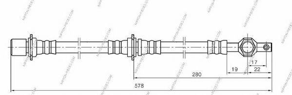 NPS LH2190 Гальмівний шланг