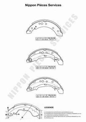 NPS BBS6401 Комплект гальмівних колодок