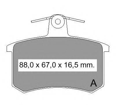 VEMA 833091 Комплект гальмівних колодок, дискове гальмо
