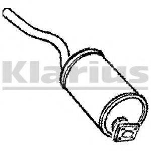 BOSAL 211-344 Глушник вихлопних газів кінцевий