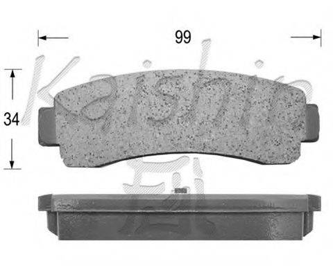 KAISHIN D1192 Комплект гальмівних колодок, дискове гальмо