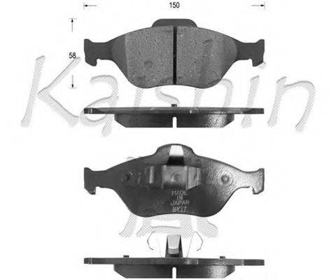 JAPANPARTS PA302 Комплект гальмівних колодок, дискове гальмо