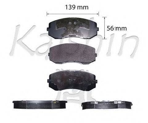 JAPANPARTS PA-511 Комплект гальмівних колодок, дискове гальмо