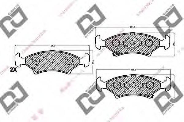 MAZDA 0K23-93-323Z Комплект гальмівних колодок, дискове гальмо