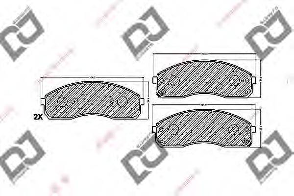 DJ PARTS 24565 Комплект гальмівних колодок, дискове гальмо