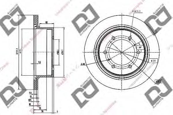 DJ PARTS BD1029 гальмівний диск