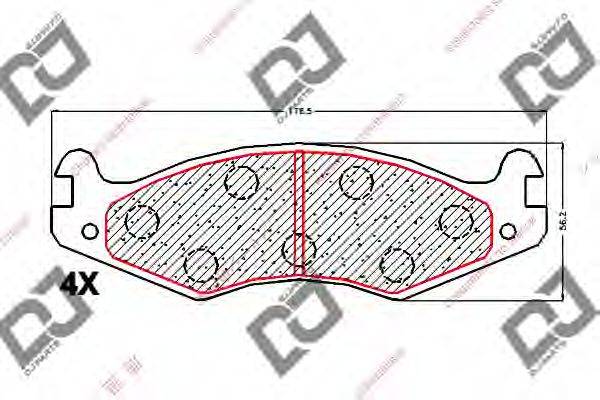 FORD 3501167 Комплект гальмівних колодок, дискове гальмо
