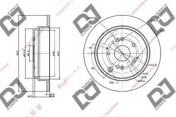 DJ PARTS BD1049 гальмівний диск
