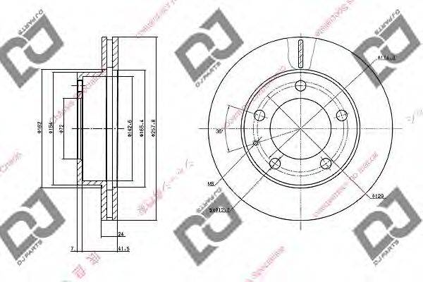 DJ PARTS BD1052 гальмівний диск