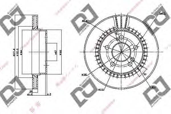 DJ PARTS BD1122 гальмівний диск