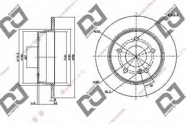 DJ PARTS BD1137 гальмівний диск